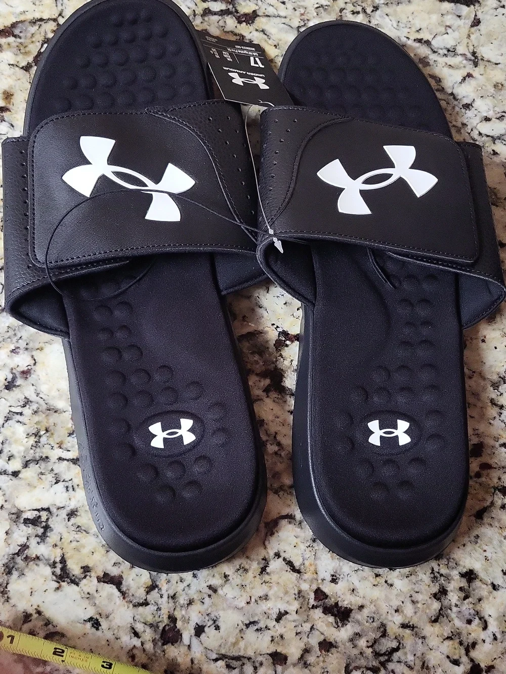 Under Armour Men's Ignite Pro Slides Flip Flops Bundle Sz 17